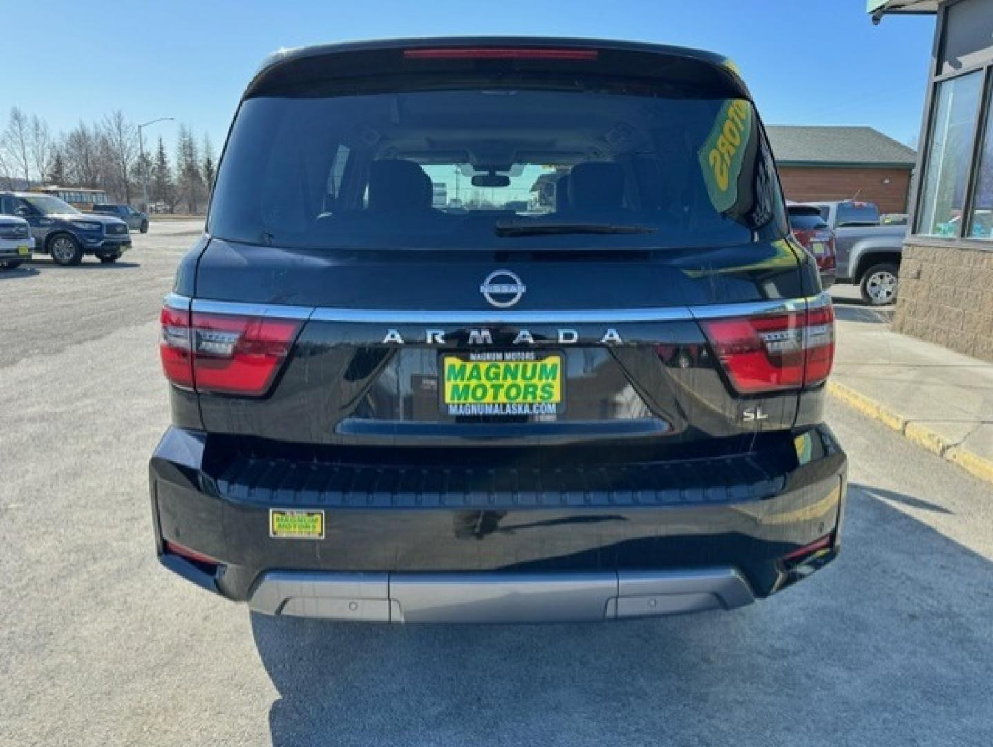 2021 Black /Black Nissan Armada SL (JN8AY2BB8M9) , Automatic transmission, located at 1960 Industrial Drive, Wasilla, 99654, (907) 274-2277, 61.573475, -149.400146 - Photo#3